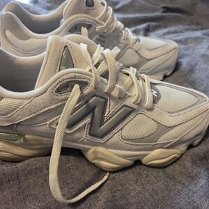 New Balance White and Gray Athletic Shoes